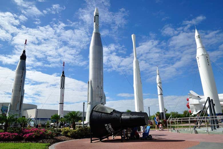 Esposizione di razzi nel Kennedy Space Center