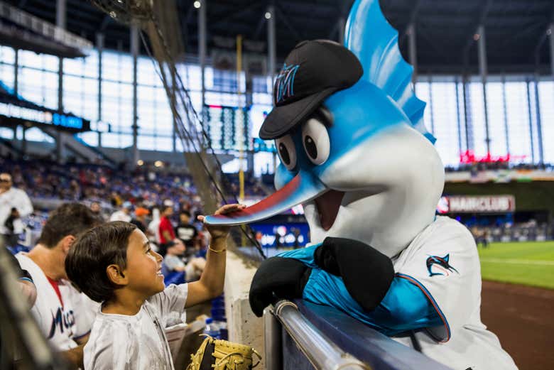 La mascotte dei Miami Marlins